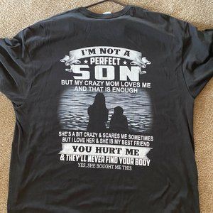 Men's black shirt with logo on the back, brand new, never worn XXL